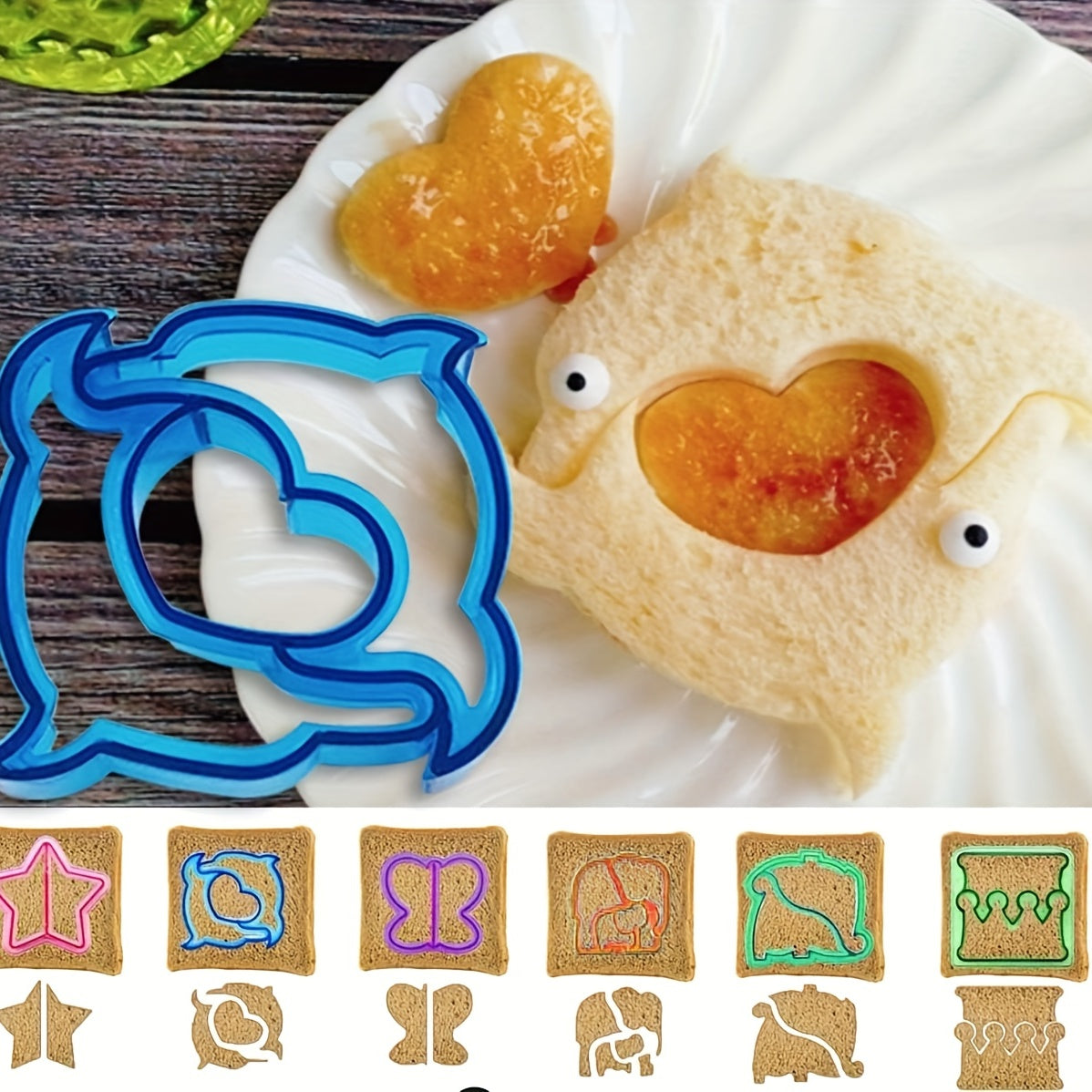 Набор из 32 машинок для резки сэндвичей с веерными вилками, включая 10 машинок для резки форм без использования бисфенола А, 12 оптовых машинок для резки фруктов и овощей из нержавеющей стали и 10 вилок для фруктов.