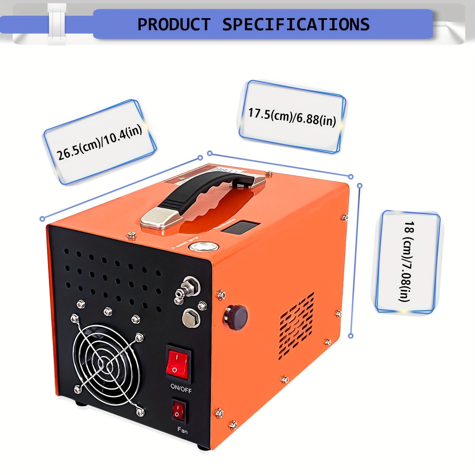 Portable Air Compressor for Mini Submersible Bottles 4500Psi Fan-Cooled 220V