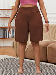 Ayollar uchun yoga shortsi kapri keng oyoqli kundalik mashg'ulot shimlari