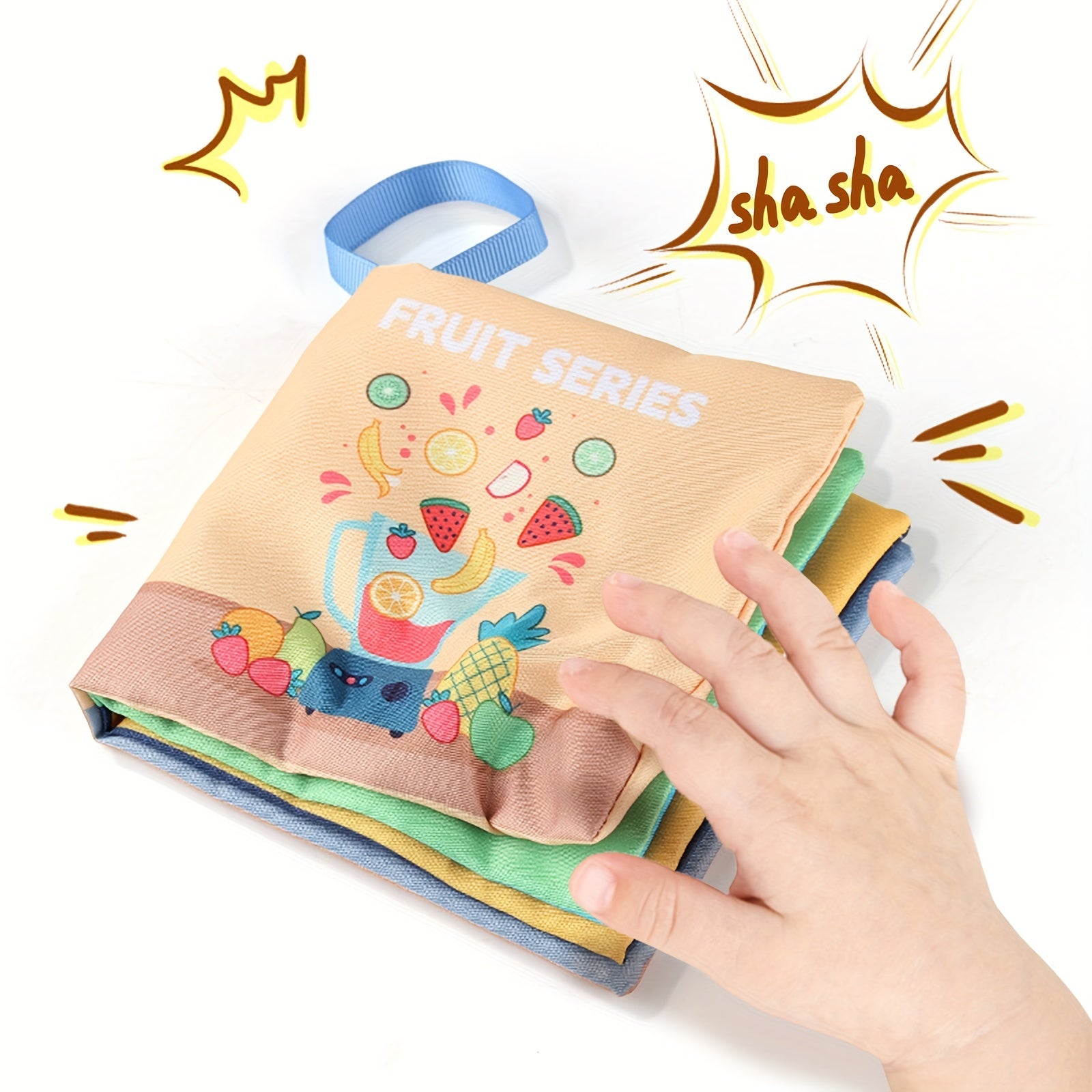 Set of 8 Baby Cloth Books for Early Education Tear-Resistant Chewable Multicolor