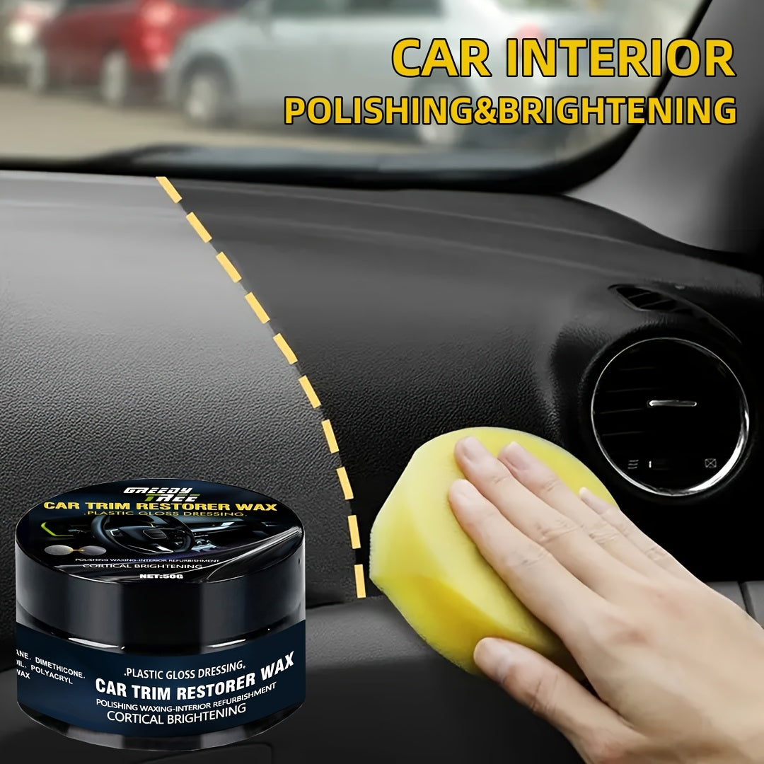 Crystal Clear Car Plastic Restorer Auto Interior Panel Wax Polish
