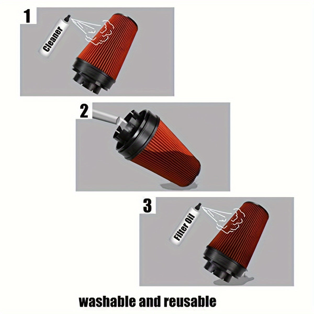 Car Cold Air Intake System Kit Aluminum Mushroom Head Filter for Vehicle Modification