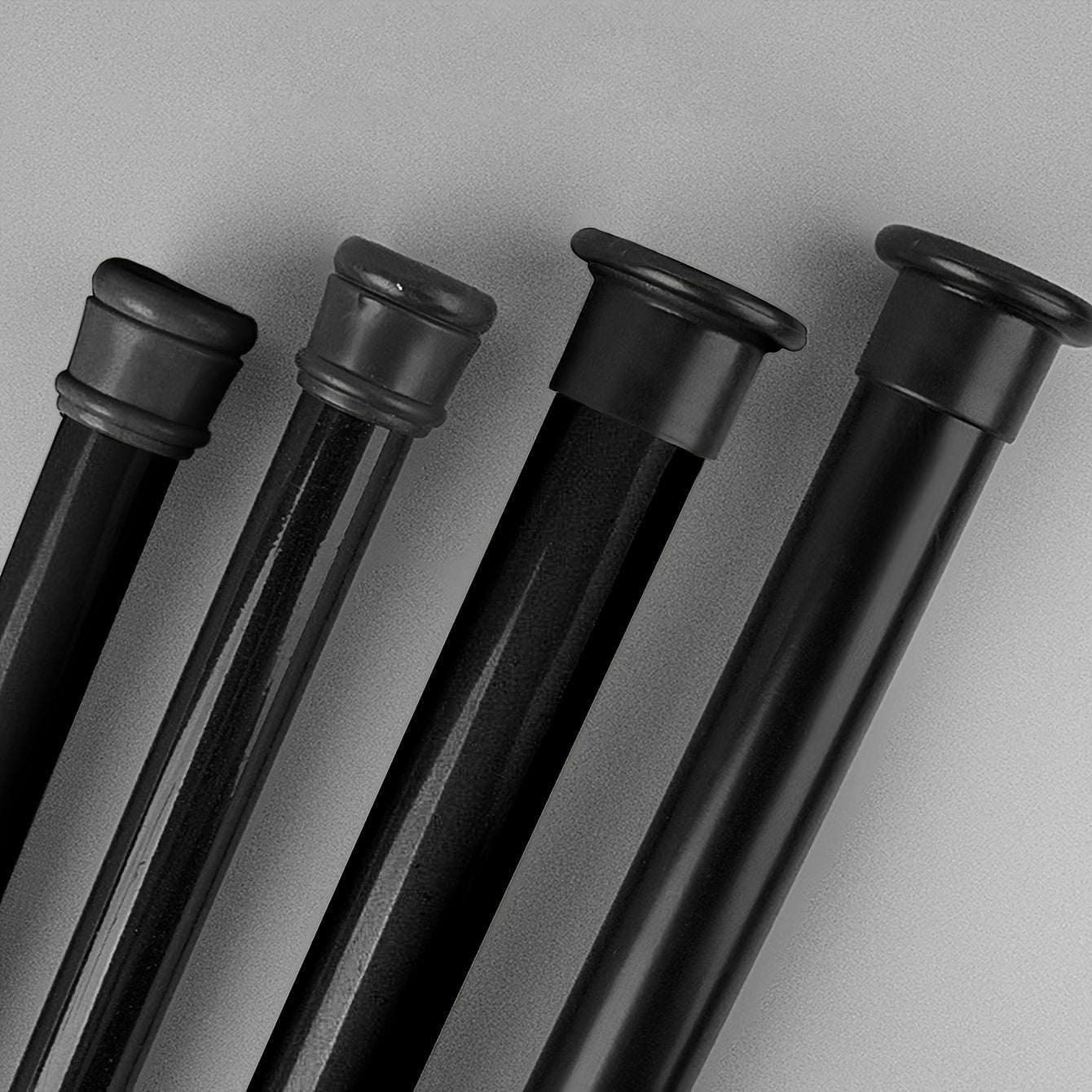 Telescopic Fine Bar Non-Slip Grip Classic Style for Home Office Punch-Free Plastic