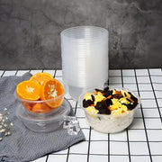 Set of 20 Clear Disposable Plastic Bowls for Salads Soups and Desserts