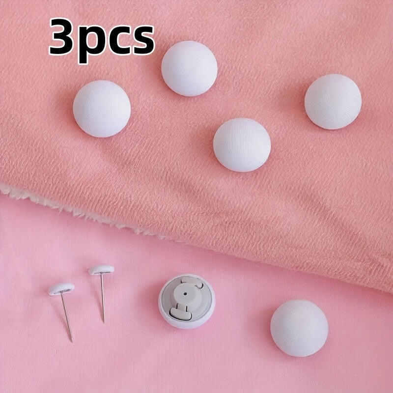 Set of 3 Grey Bedding Clips with Safety Lock Buckles for Duvets, Quilts, and Curtains