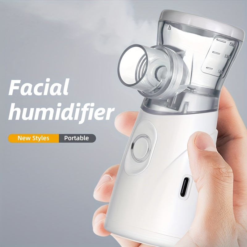 Portable USB Rechargeable Face Humidifier with 400mAh Battery Compact Travel Quiet