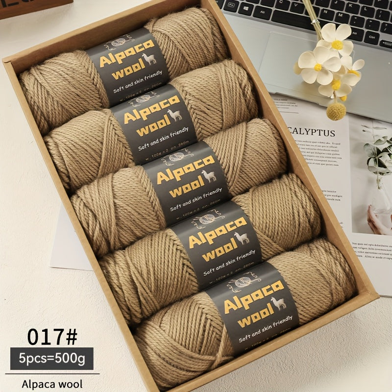 Multicolored Alpaca Wool Yarn 500G Thick Knitting Needles for Autumn Winter Projects