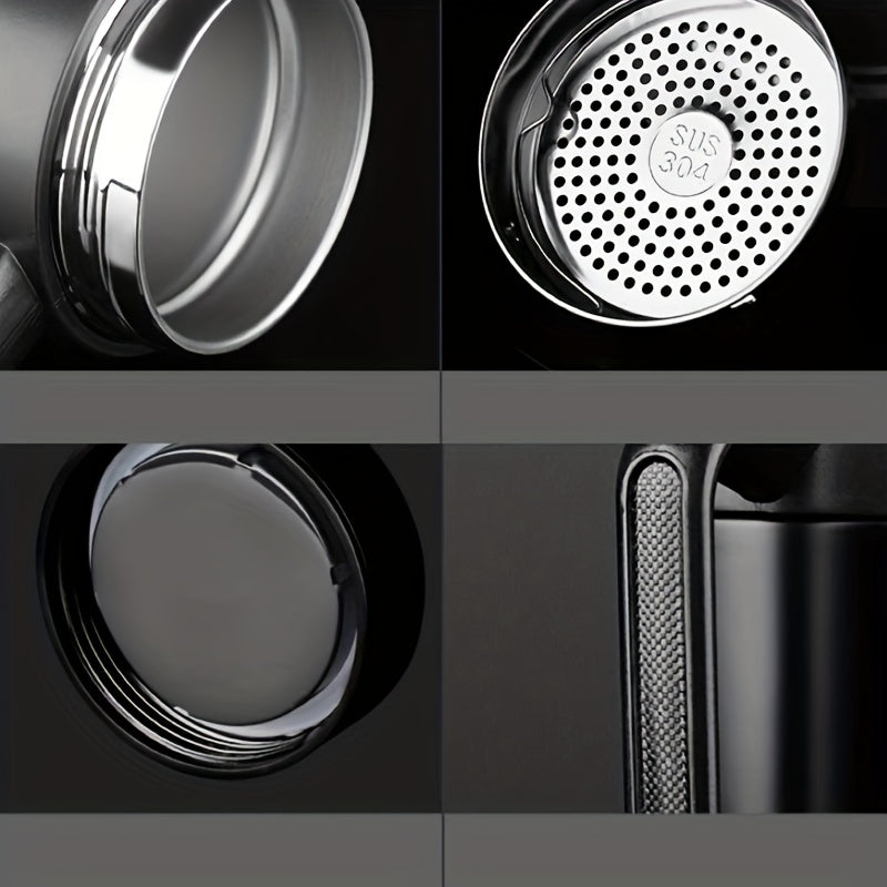 Insulated Travel Mug 400ml Stainless Steel Vacuum Coffee Cup with Handle