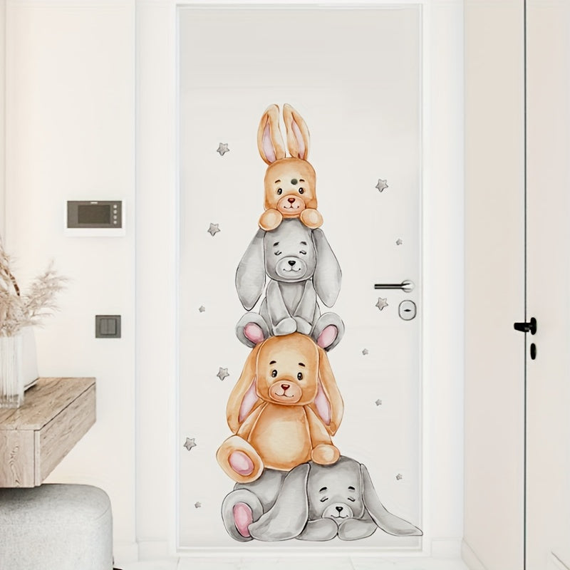 Cartoon Bear Wall Decal for Kids Rooms and Windows