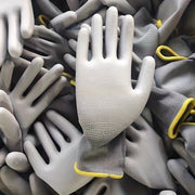 Unisex PU Coated Knitted Gloves Anti-Slip Anti-Static Gardening Work