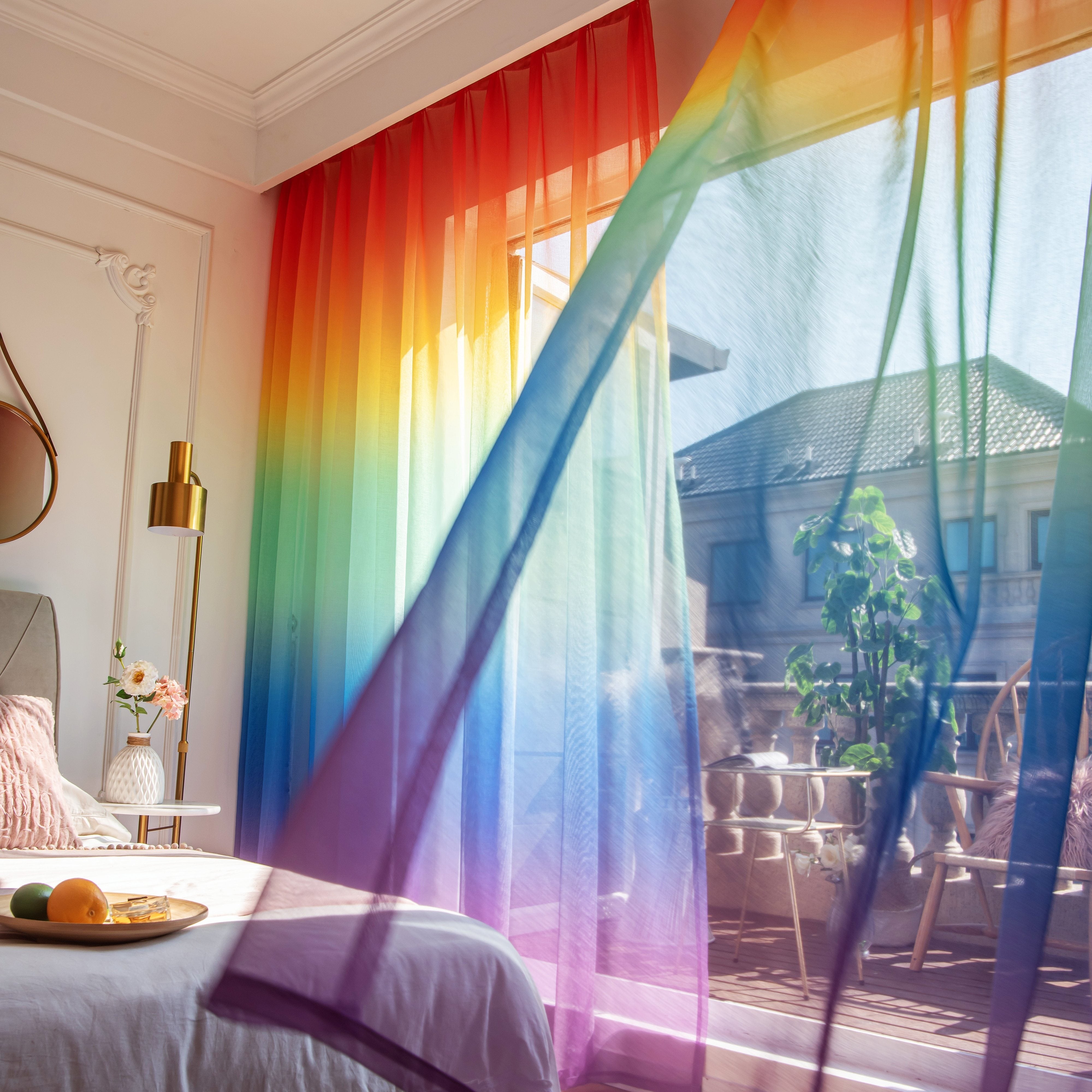 Colorful Gradient Yarn in Horizontal Direction for Knitting and Crocheting