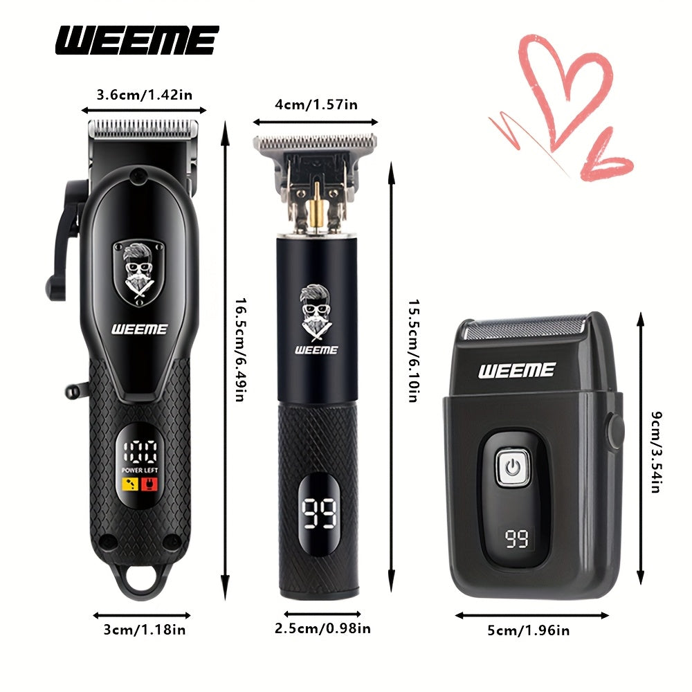 Limited Edition Gift Set Electric Hair Clipper T-shaped Trimmer Razor USB Charging