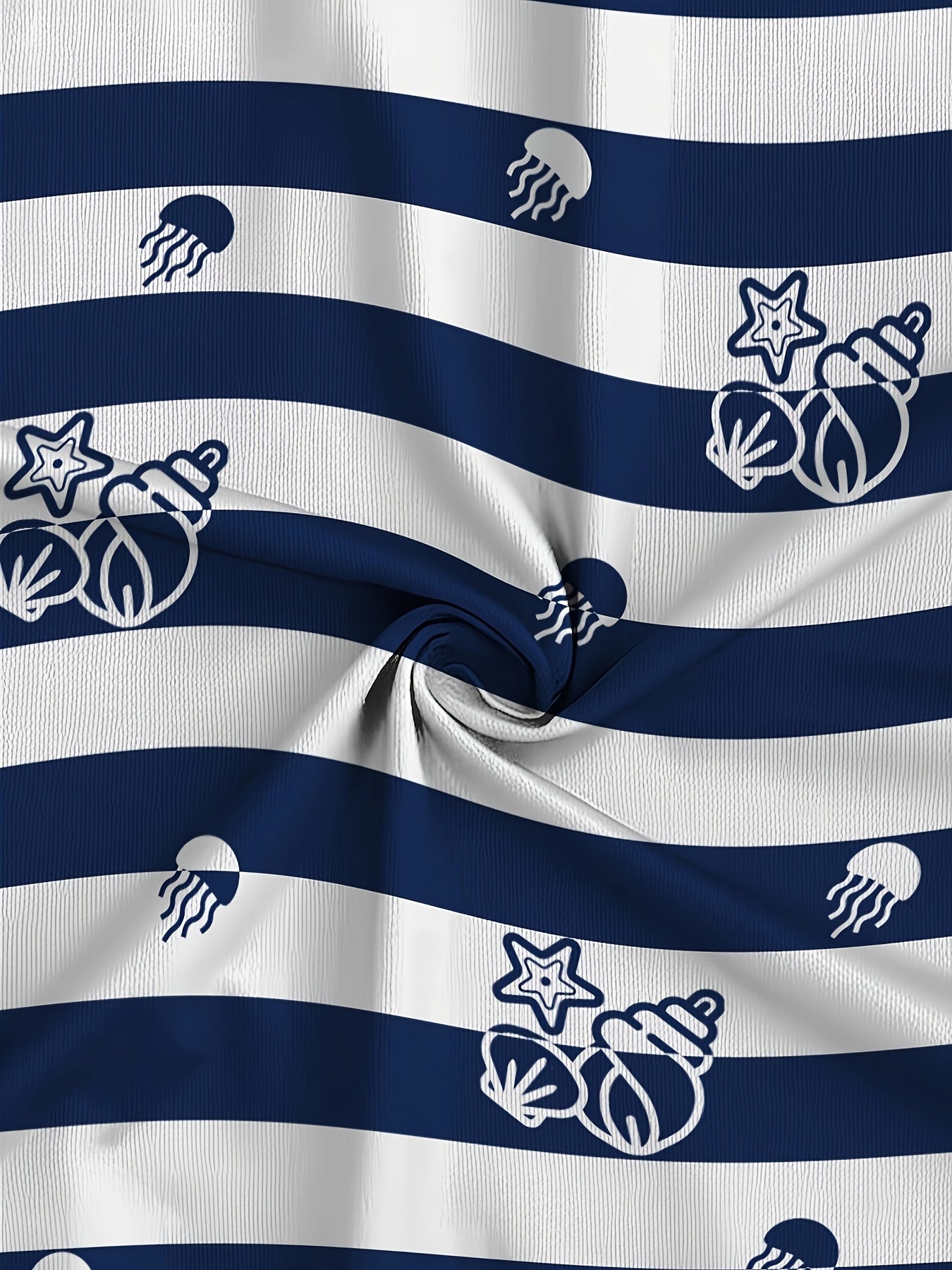 Women's Summer Short Sleeve Top And Shorts Set Blue Ocean Stripe Plus Size