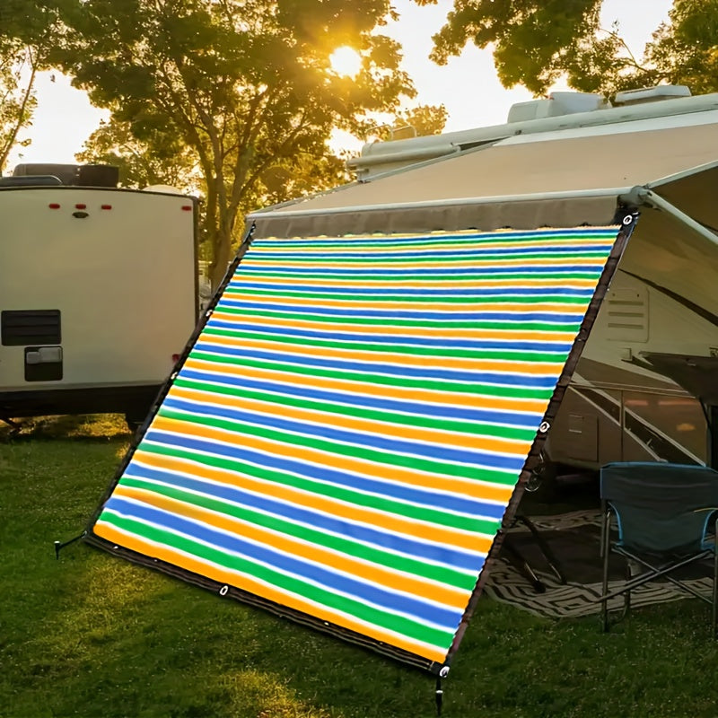 Bog' uchun, hovli, balkon uchun ko'p rangli chiziqli tashqi Polyethylene quyosh nurlari tarmog'i