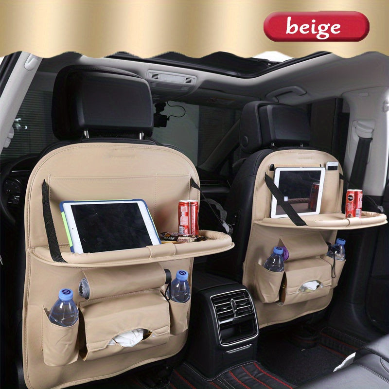 Avtomobil orqa o'rindiq tashkilotchisi, saqlash cho'ntaklari, oyoq uchun mato, o'rindiqni himoyalash, tish qutisi, stakan tutqich, noutbuk stol, ovqat uchun plastinka, park qilish uchun foydalanish