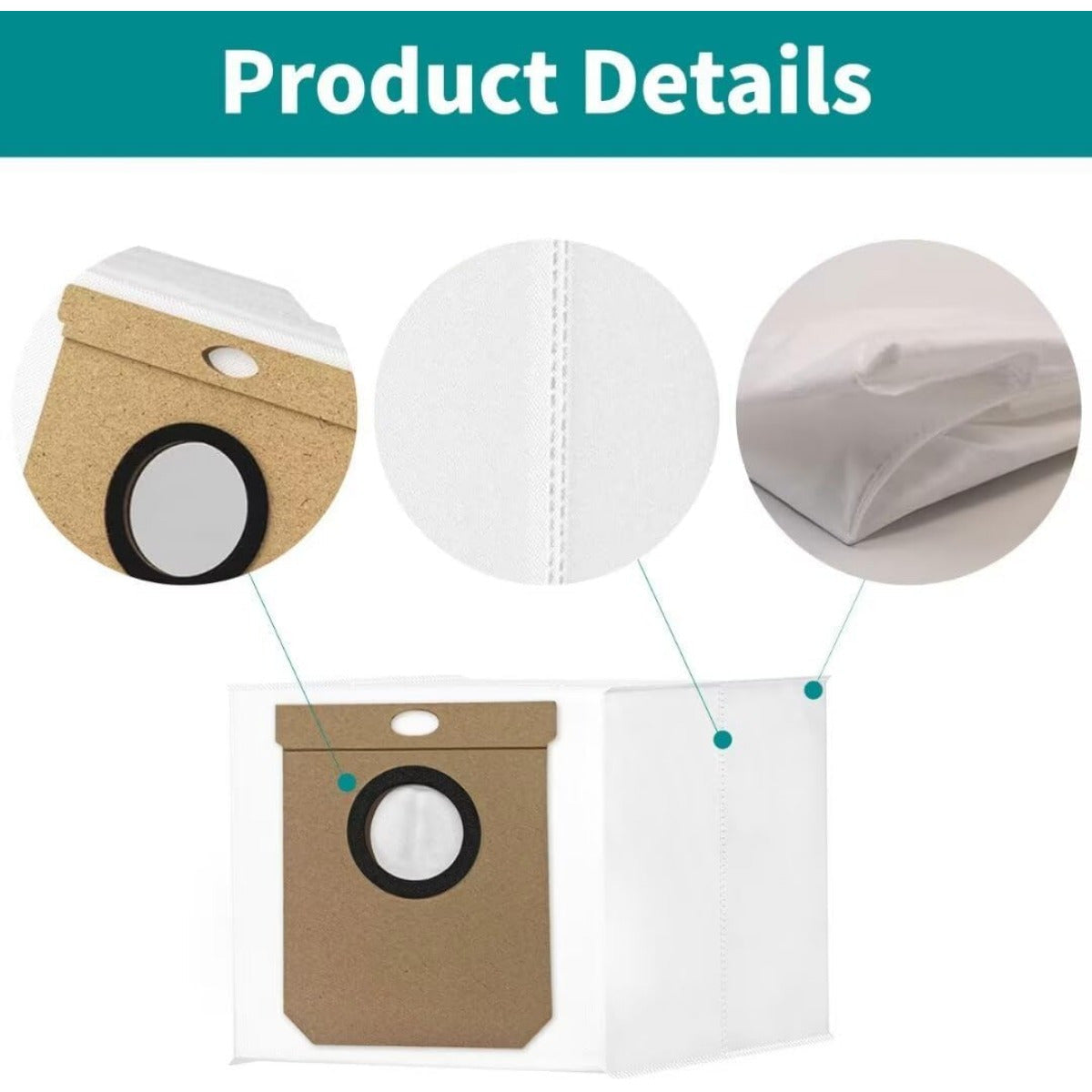 Filtri bilan birga Robot tozalagichlar uchun 2.5L vakuum sumkasi almashtirish