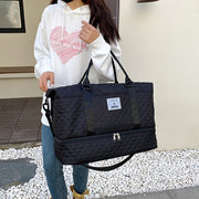 Polyester Travel Bag Set with Shoe Compartment for Men and Women Black Beige Pink Royal Blue