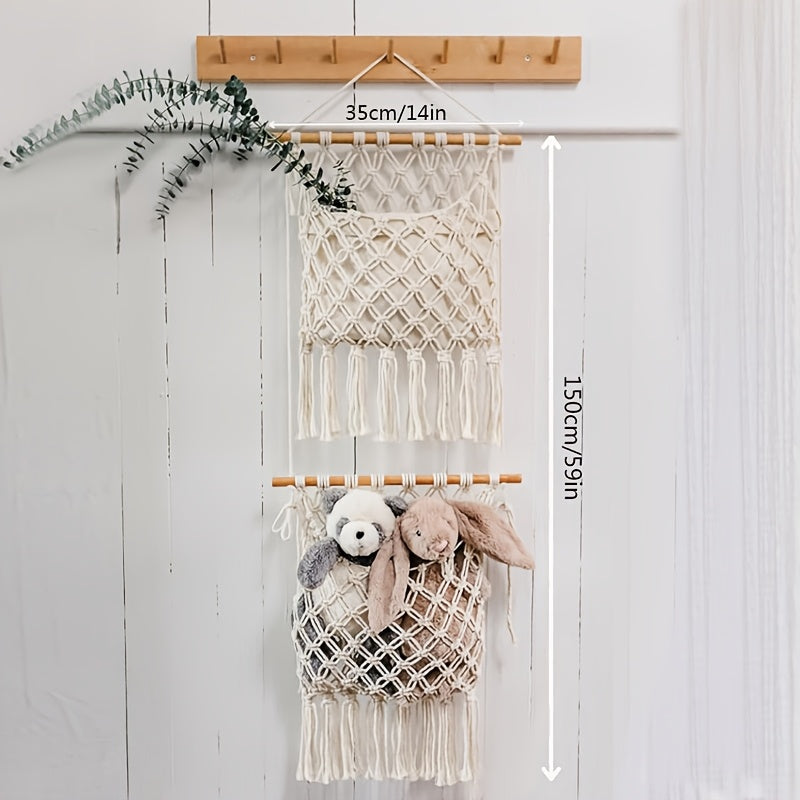 3-qavatli osilgan toʻqilgan mato saqlash sumkasi yotoqxonalar va oʻyin xonalari uchun, qovurgʻa bilan