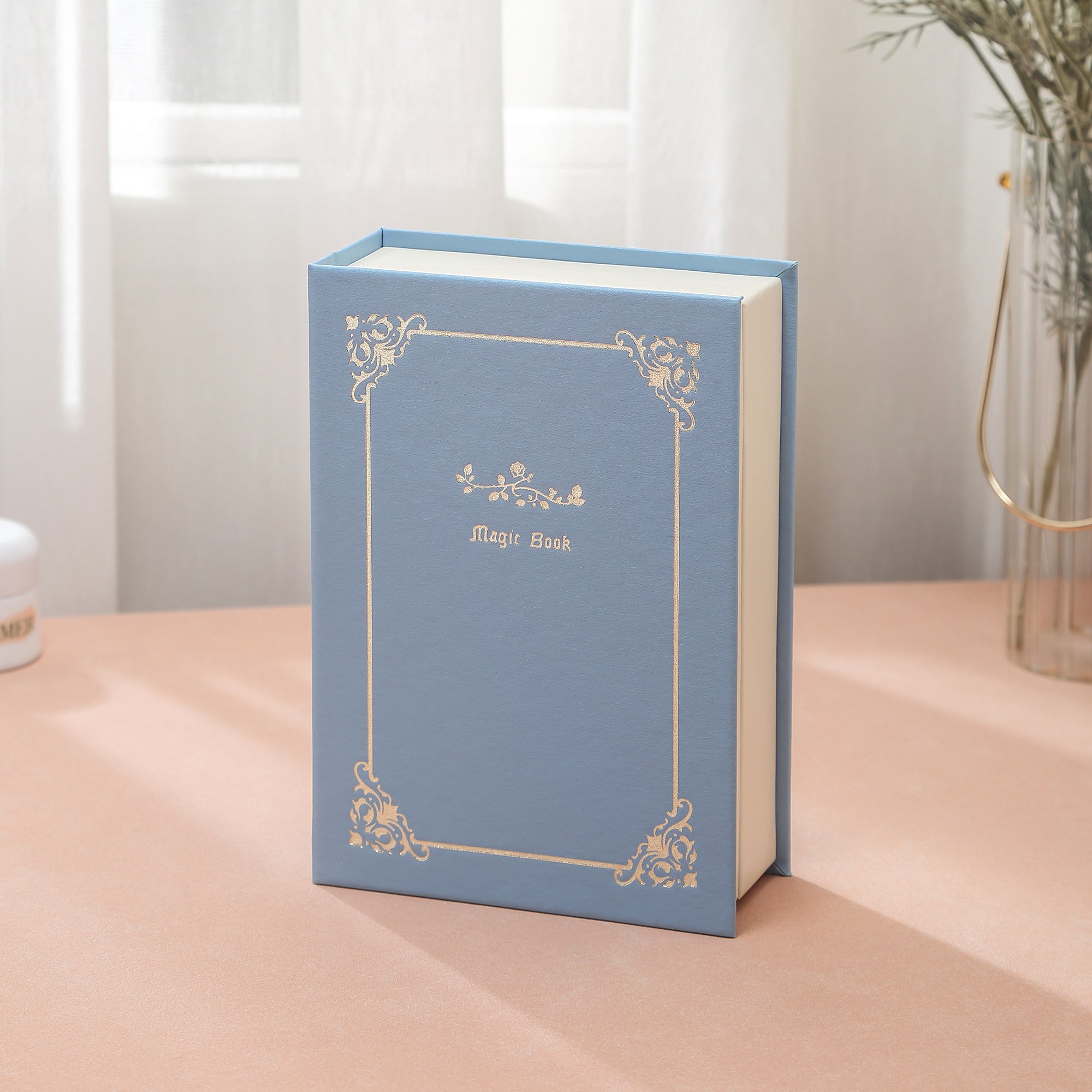 Caja organizadora de joyas magnética para pulseras, collares, anillos y diario en forma de diario