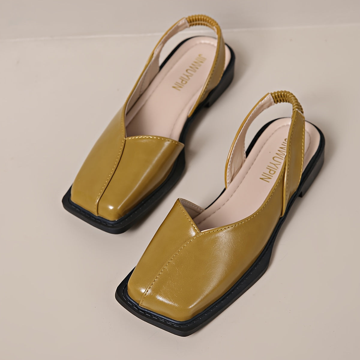 Women's Square Toe Block Heel Mary Jane Shoes Faux Cover Upper All-Season