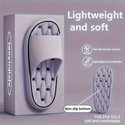 Ayollar uchun engil EVA oyoq kiyimlari, yumshoq, sirpanmaydigan taglik, tez quriydigan va qo'lda yuvish mumkin, uy va hammomda foydalanish uchun. Har mavsum uchun mos.