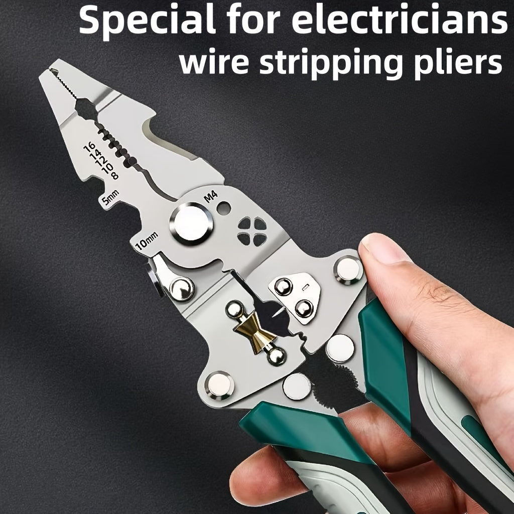 Foldable Wire Strippers for Electricians Multi-Function Wire Cutting Crimping Tool
