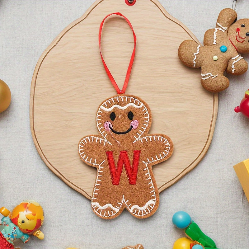 Fabric Gingerbread Man Christmas Ornament for Home and Kitchen Decoration