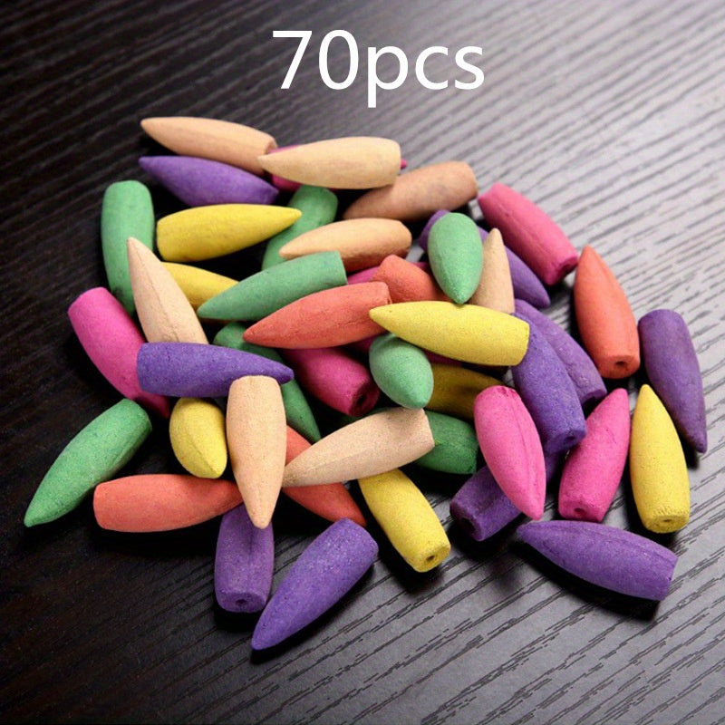 Tabiiy tutun trubkasi, atirgul, mugwort, sandal daraxti, jasmin va yashil choy hidlarining kombinatsiyasi bilan, tutun ushlagichi bilan birga. Meditatsiya va yoga uchun ideal, mukammal sovg'a qiladi.