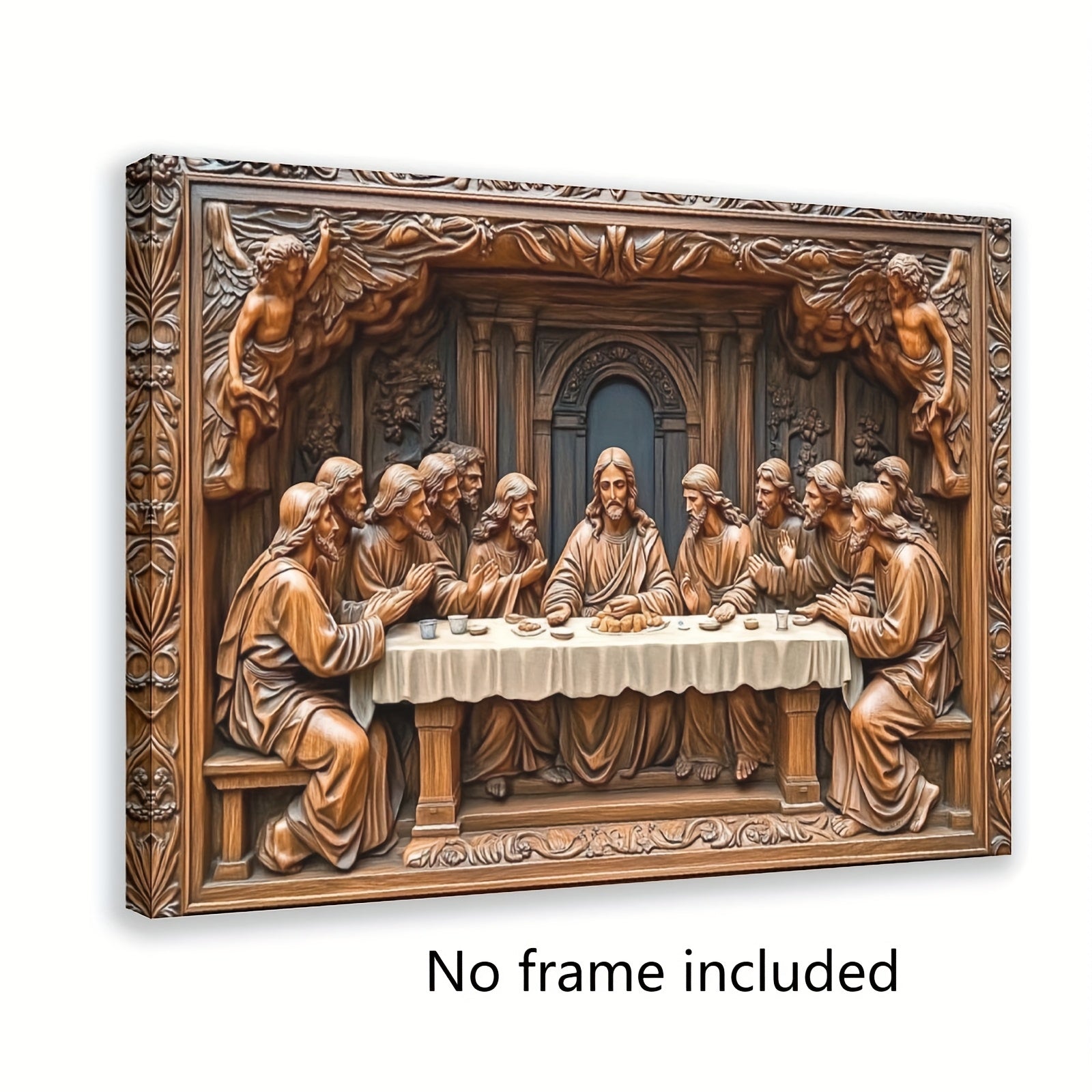 Last Supper Canvas Wall Art Framed Wooden Print for Living Room Bedroom
