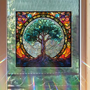 Sunburst Electrostatic Window Cling Tree of Life Reusable Washable PVC Decal