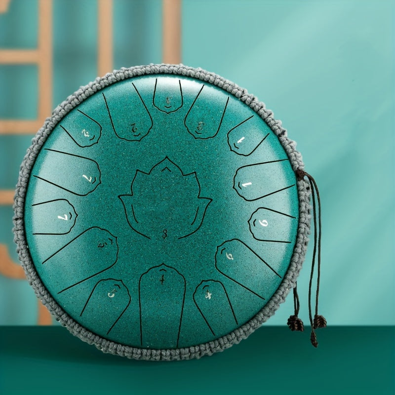 Steel Tongue Drum 15 Notes Handcrafted Meditation Yoga Relaxation 33cm Key of C