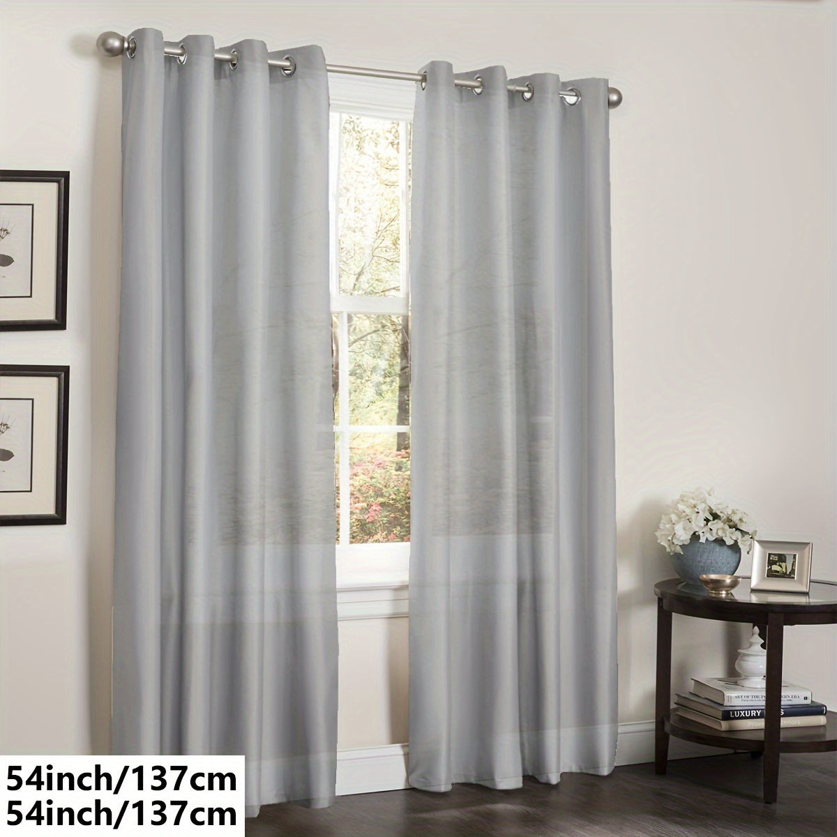 Imitation Silk Rope Curtain for Bedroom and Living Room Single Panel
