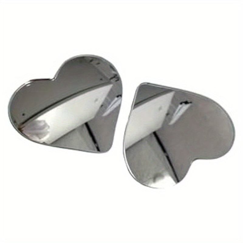 Pair Heart-Shaped Car Blind Spot Mirrors 360° Wide Angle Convex Rearview