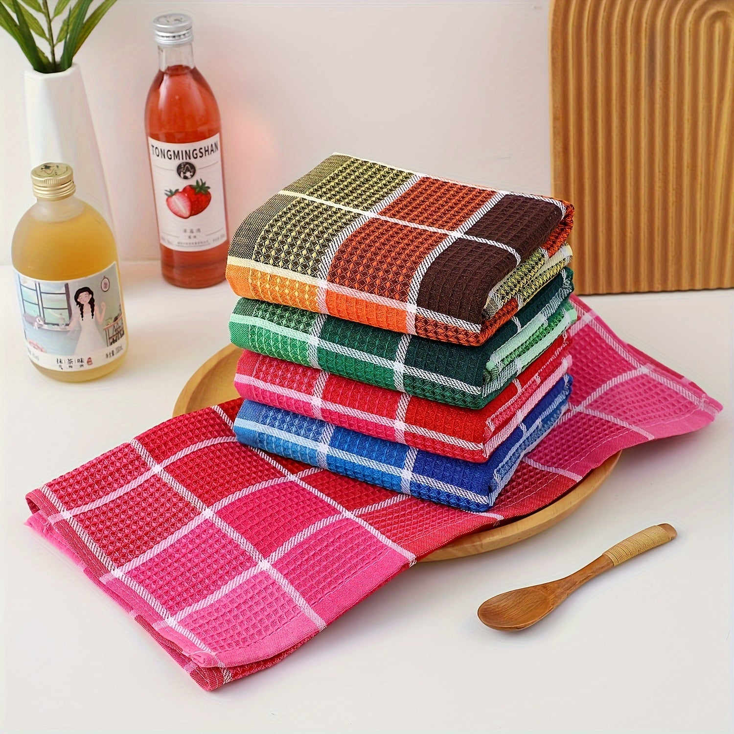 Pack of 12 Extra Large Waffle Cleaning Cloths Dish Towels Scouring Pads Household Towels
