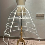 enagua gótica victoriana con crinolina ajustable con abertura para mujeres