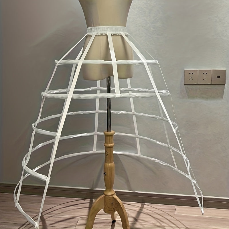 enagua gótica victoriana con crinolina ajustable con abertura para mujeres