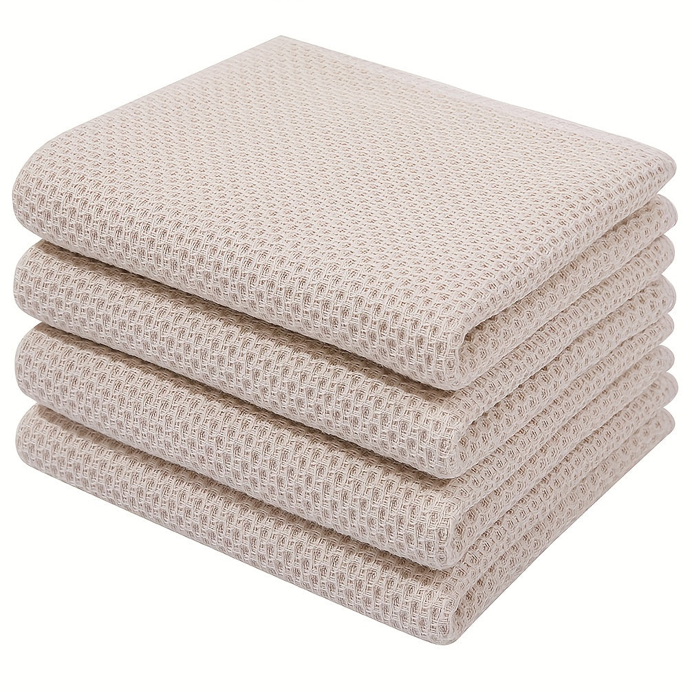 Set of 6 Thickened Absorbent Waffle Dish Towels Kitchen Cleaning Cloths for Sink Stove