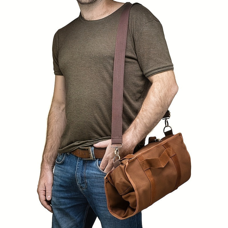One-Shoulder Canvas Bartender Bag for Professional Use Portable Outdoor Event Carrying Case