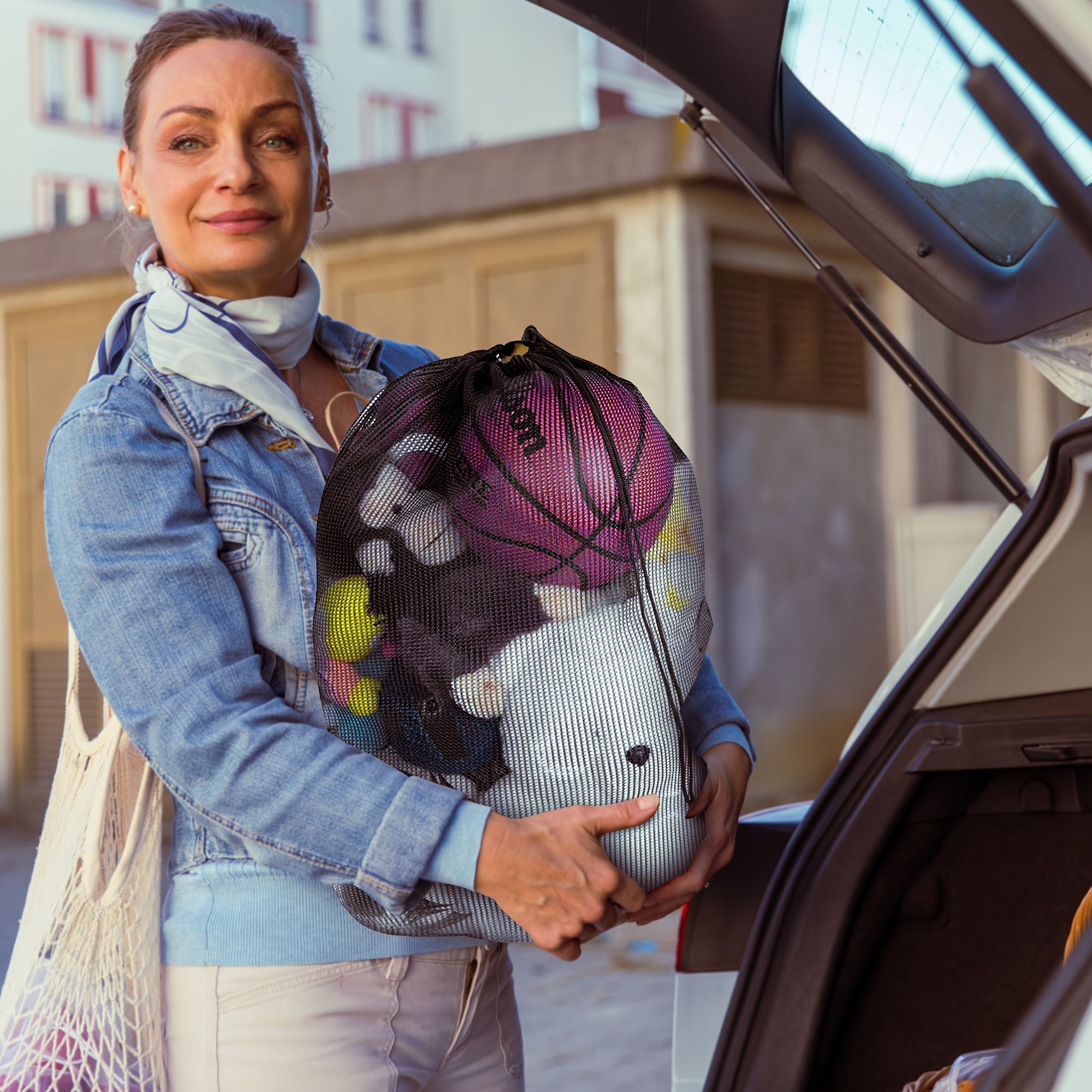 Extra-Large Polyester Mesh Laundry Bag 60x92cm for Delicates Socks Underwear