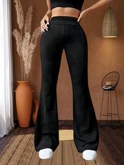 Women's High-Waisted Flared Leggings with Tummy Control and Butt-Lifting for Workout and Training