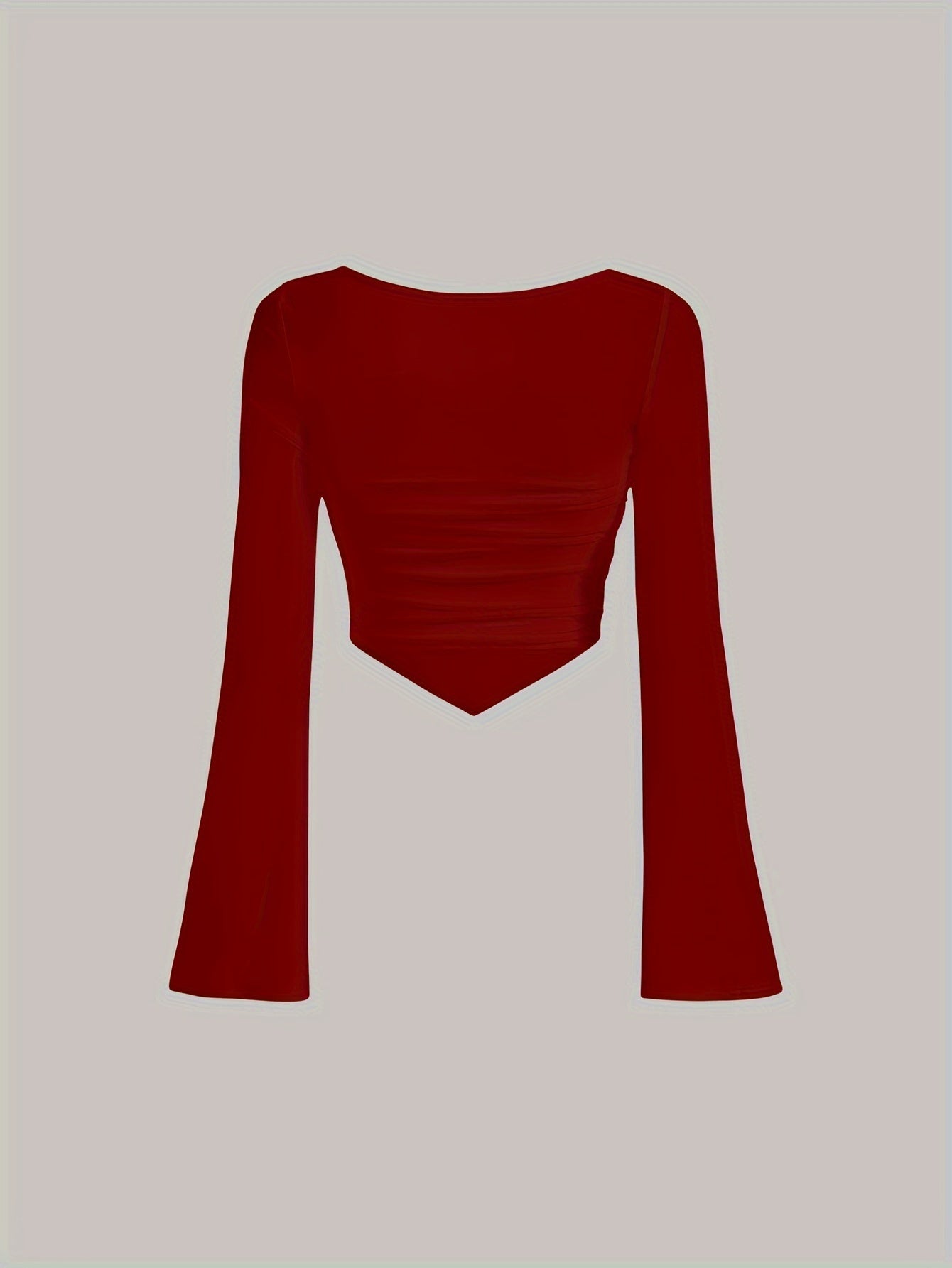 Ayollar uchun kvadrat bo'yinli, bir rangli futbolka, polyester to'qimachilik matosidan tayyorlangan. Qisqa uzunlik, cho'ziluvchan tor moslik bilan bahor/kovak ko'rinishi uchun zamonaviy.