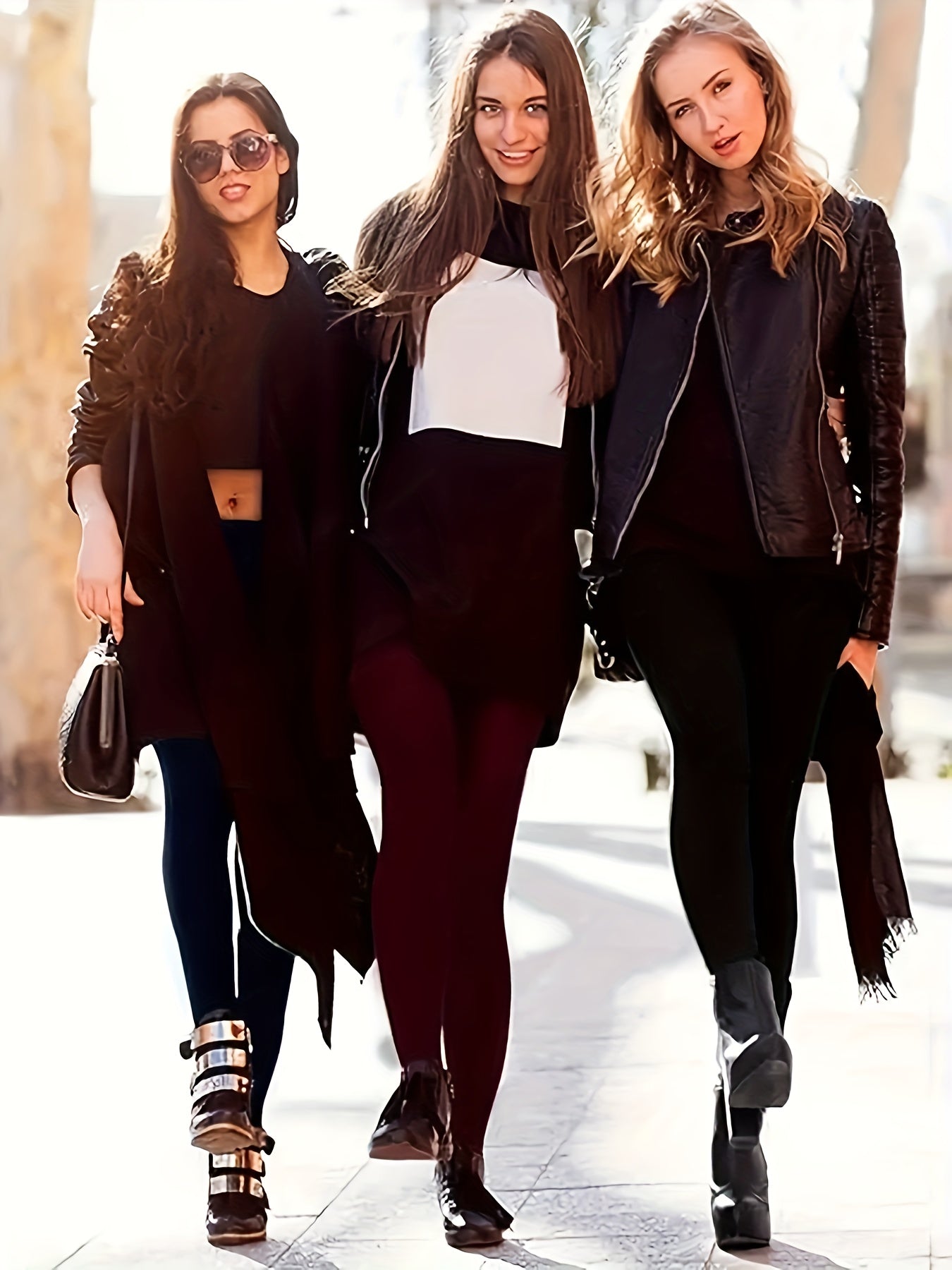 Women's High-Waisted Yoga Leggings 7/8 Length V-Shaped Pockets Workout Pants