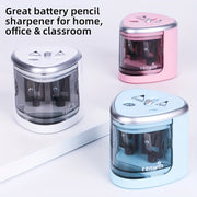 Electric Pencil Sharpener Double-Hole Battery-Operated for Thick and Thin Pencils