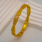 Set of 4 Gold-Tone Bangle Bracelets for Women Stylish Jewelry for Everyday and Special Occasions