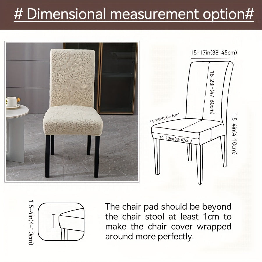 Наборы чехлов на стулья из жаккарда с растяжкой, 6, 8 или 10 штук, водонепроницаемые, моющиеся в машине
