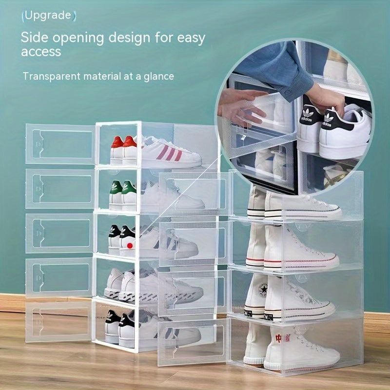 Clear Plastic Shoe Storage Boxes Pack of 2-10 for Closet and Athletic Shoes