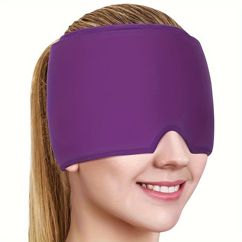 Unisex Facial Cooling Gel Headband Cold Compress Eye Mask Adjustable Headgear