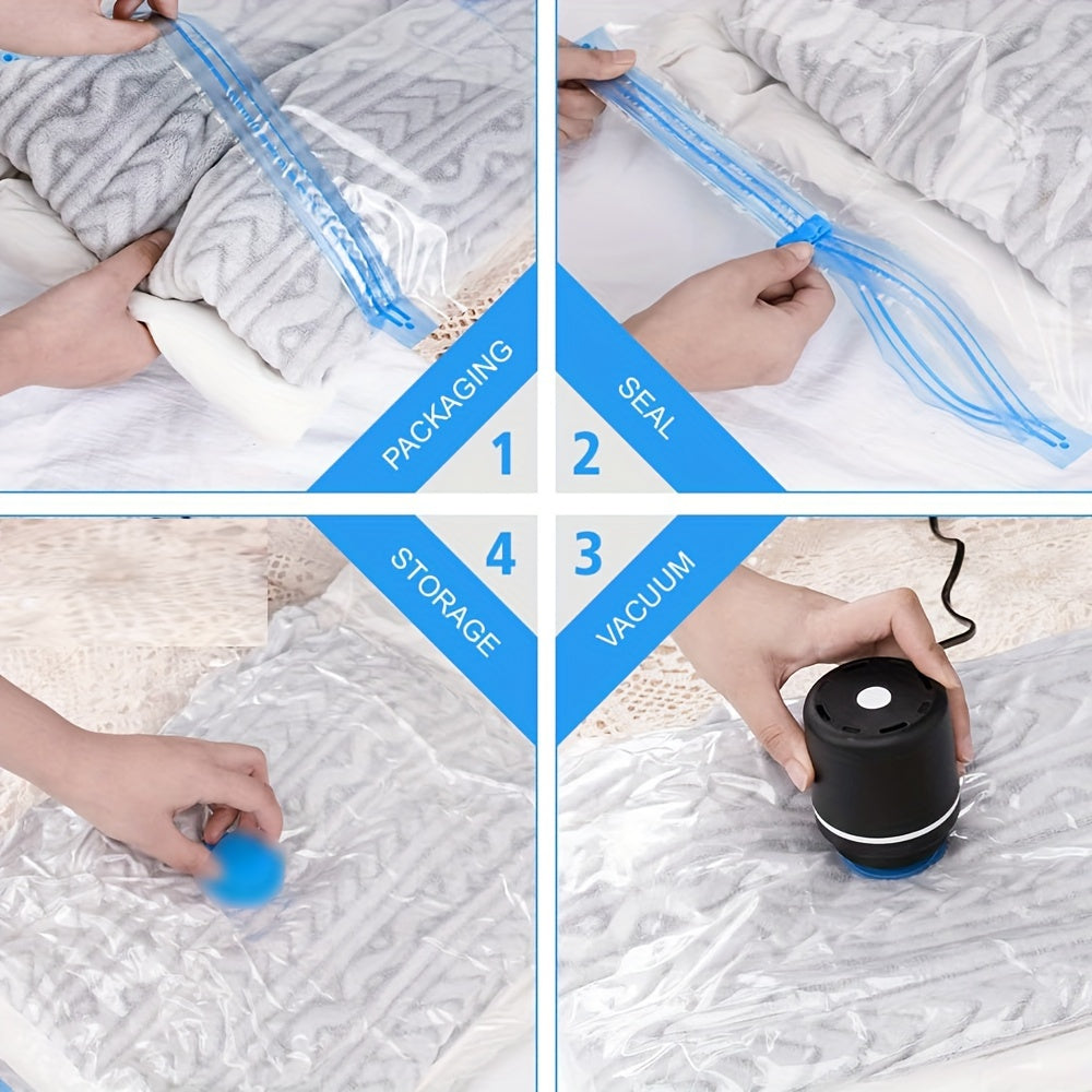 Set of 5 Space-Saving Compression Storage Bags for Clothing and Home Organization 50.8x71.12 cm