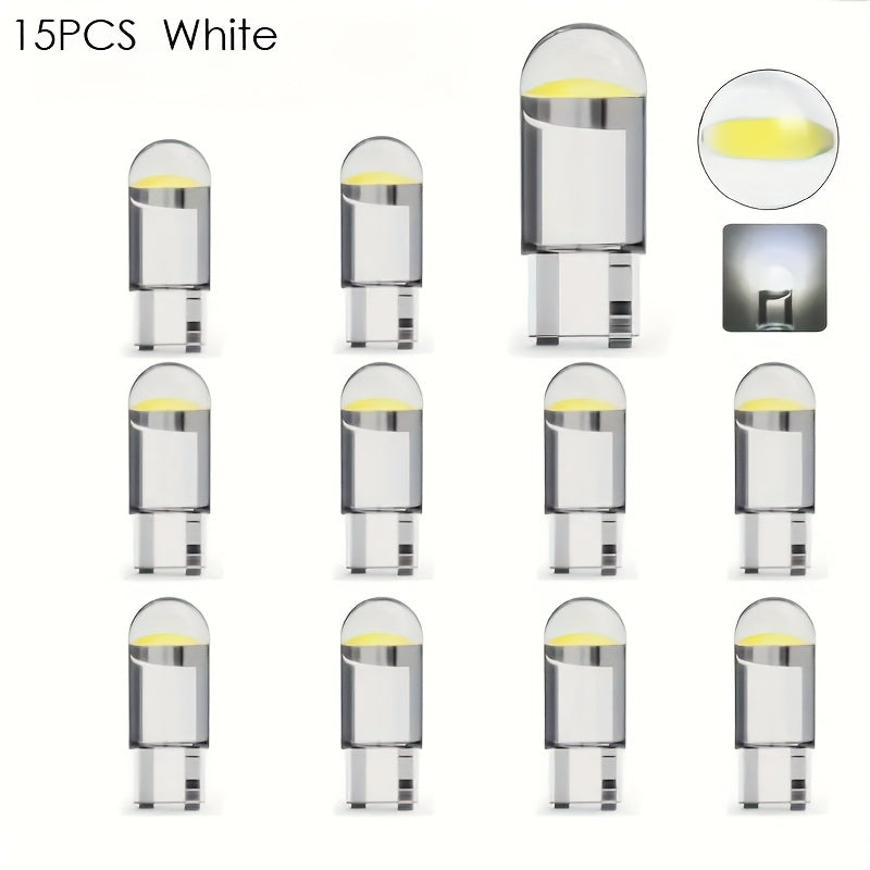 12V W5W LED shisha chiroqlari 6000K oq nur uchun avtomobil ichki qismi, 10-20 ta paket