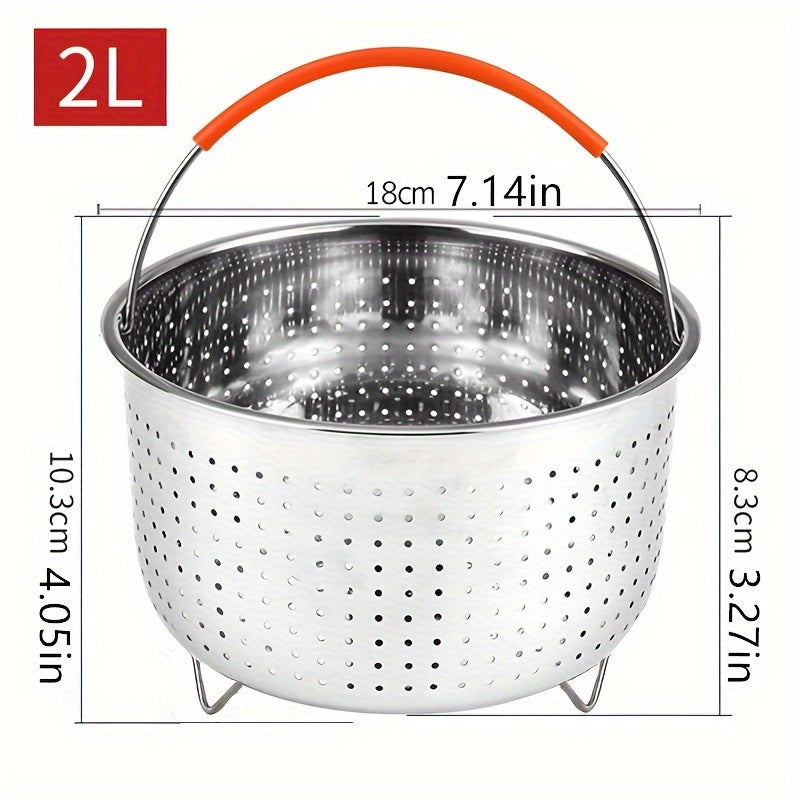 Cesta de vapor de acero inoxidable para olla a presión 1 cuarto sin electricidad